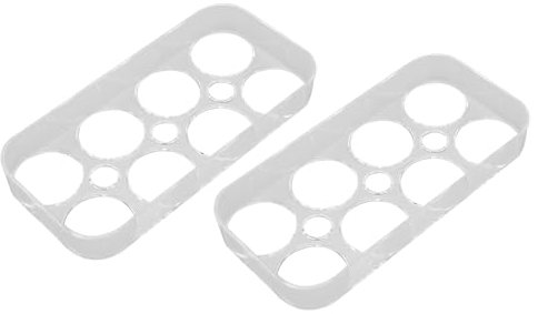 Transparent Refrigerator Egg Tray 2pcs 8 Grids Refrigerator Egg Holder for Refrigerator Egg Tray Independent Slots Transparent Egg Holder Egg Container for Kitchen Cabinet Egg