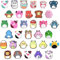 Tomtary 33Pcs Shoe Decoration Charms Waterproof PVC Cartoon Animal Shoe Charms in Different Shapes Durable Unique Shoe Decoration Gift for Boys Girls Teenage Kids Party Birthday Party Favors