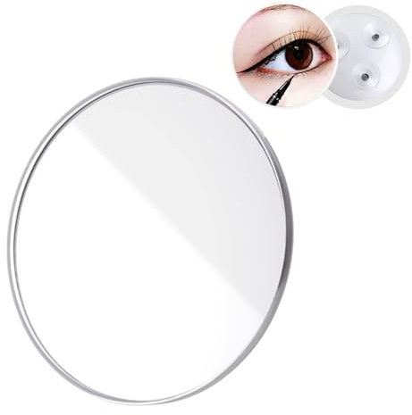 Espejo Aumento 20X, Espejo Aumento Ventosa, Lupa De Detalle 20X, Espejo Redondo Portátil, Espejo De Viaje con Aumento, Espejo De Maquillaje con Aumentos para Maquillaje O Afeitado (15 cm Redondos)