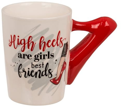 Out of the blue High heels are girls best friends Kaffeebecher mit Stöckelschuh als Henkel