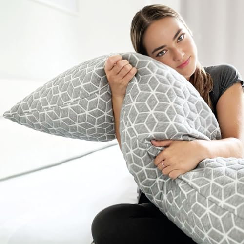 Brightr® Hug Body Pillow | Premium Ganzkörper-Stützkissen für verbesserte Schlafqualität, hypoallergenes Plüschmaterial, ideal für Seitenschläfer, Schwangere und erholsame Nächte