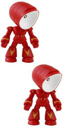 MAGICLULU 2st Roboter-tischlampe Roboter-led-lampe Tischdekoration Batterie Nachtlampe Desktop- Nachtlicht Steampunk-tischlampe Schüler Lernen Licht Einzigartig Ornamente Kind Pvc