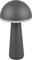 Reality Leuchten LED Außen Akku Tischleuchte Fungo R57716142, Metall Anthrazit, Kunststoff Weiß, inkl. 2 Watt LED, dimmbar, Lichtfarbe einstellbar, Ladestation