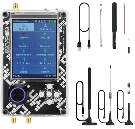 R9 V2.2.0 SDR Radio und PortaPackH2M Inklusive 5 Antennen und USB Kabel, Kunststoffschale montiert