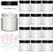 Yishik 4oz Clear Glass Jars with Lids,12 Pack Empty Round Cosmetic Jars Small Glass Containers with Inner Liners and Black Lids,120ml Refillable Cream Jar for Lotion,Makeup,Beauty Products