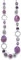 FULU AUTUMN Collier de Perles Long en Argent - Collier Boheme avec des Cristaux et des Perles en Pierre Naturelle Bijoux Fantaisie - Belle Idée de Cadeau de Fête Des Mères(Purple)
