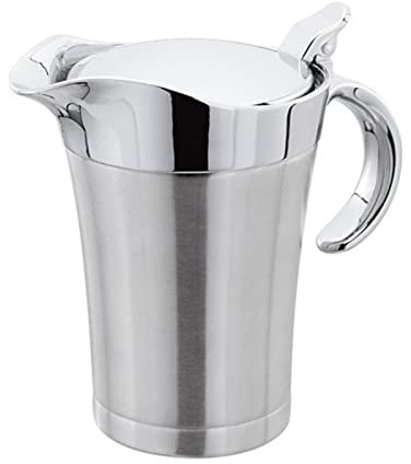 Edelstahl Sauciere 450/750ml Thermo-Sauciere mit Klappdeckel&Griff Doppelt Isoliert Soßenkanne Soßenschüssel Saucenbecher, Soßengefäß Sauciere