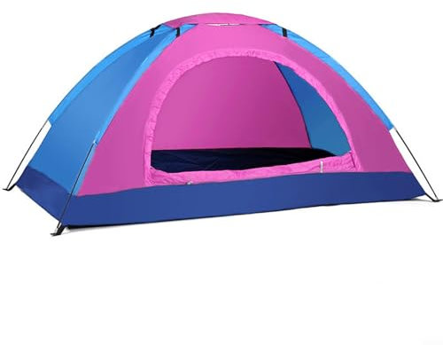 Tenda da campeggio impermeabile per 1 persona/2 persone, tenda da campeggio per una facile installazione, leggera e facile da trasportare, per campeggio, escursionismo, giardino (1 persona per rosa)