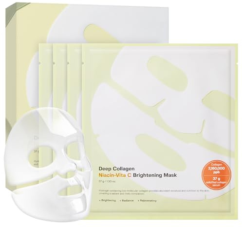 SUNGBOON EDITOR Deep Collagen Niacin-Vita C Overnight Mask 37gx4ea | Real Collagen 2,160,000PPB with Niacinamide & Vitamin C | Hydrating Face Mask for Glass Skin | Korean Skincare Routine