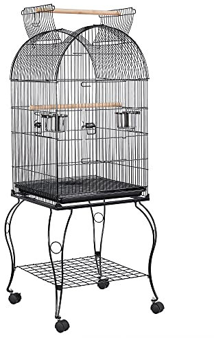 Yaheetech 150cm Parrot Cage Open Top Budgie Cage with Stand Large Bird Cage Cockatiel Bird Cage Aviary for Sun Conure Parakeet Lovebird Finches Canary
