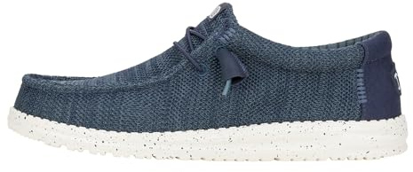 HEYDUDE Wally Stretch Sox - Zapatos Estilo Mocasín para Hombre, Cloud Blue/Dawn Blue, 40