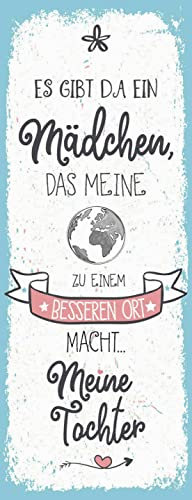 AGDeko® Holzschild 27x10 cm Tochter macht meine Welt besser