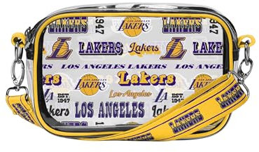 FOCO Unisex NBA Team Logo Stripe Clear Crossbody Bag Umhängetasche, Retro-Druck