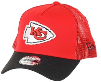 New Era Kansas City Chiefs NFL Two Tone Rot Schwarz Verstellbare 9Forty A-Frame Trucker Cap - One-Size