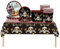 69 Pièces Vaisselle Anniversaire de Fête,Assiettes Carton Jetable Gobelets Serviettesr en Papier et Nappe Plastique,Pirate Vaisselle Jetable Recyclable Kit Noir Decoration Fournitures Fêtes Halloween