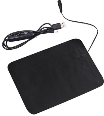 Tappetino termico per piante, tappetino termico per piante con termostato, in pelle PVC, impermeabile, 8,5 W, tappetino riscaldante per germinazione USB, riscaldamento uniforme, 3 impostazioni di