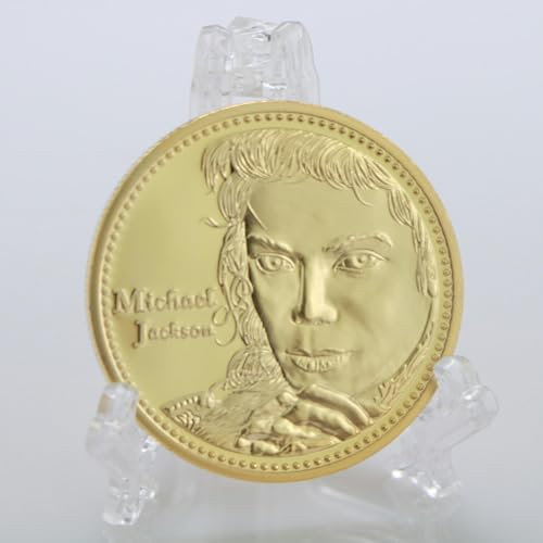 YJMYLTO Michael Jackson Vergoldete Gedenkmünze Glücksmünzensammlung-Verzug