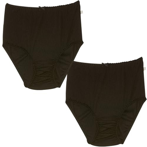Bonds 2 Pack Heroes Full Brief Womens Ladies Underwear Undies Panties WQKHW, Black, 24