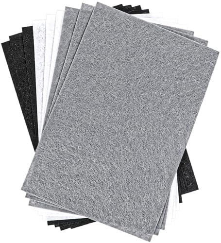 Lnngub 10 Stück Filz zum Basteln, 1mm Stark Filzstoff 30 x 20 cm Filzblätter Basteln Filzblätter aus Vliesstoff für DIY-Kunsthandwerk, Nähprojekte, Handdekoration (3 Farben)