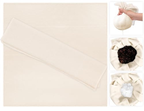 saerryor 8 Pcs Cheesecloth Reusable, 50 x 50 cm Cheese Cloth for Straining Craft Ultra Fine Washable Cotton Unbleached Cloth Strainer for Cooking, Baking, Juicing, Cheese Making