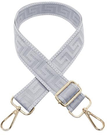 Long Keeper Breiter Taschengurt 3,8 cm Taschengurte Zum Wechseln Retro Schultergurt für Taschen Gurt für Handtasche Umhängetasche Bauchtasche Crossbody Bag (Reines Grau)