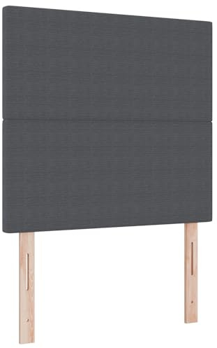 vidaXL Modernes gepolstertes Kopfteil in Dunkelgrau | Wandmontage-Design 80cm Länge Cord Stoff Eleganter Stil für Haupt- und Gästezimmer Langlebig Stylische Unterstützung
