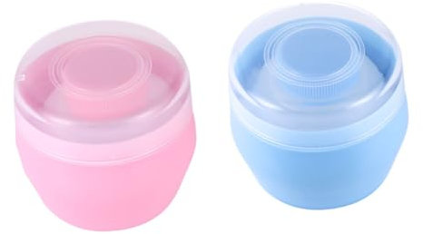 KAILIKETIY 2sätze Puff Container Für Talkumpuder Aufbewahrungsbox Für Babypuder Langlebig Und Tragbar Sanft Zur Empfindlichen Haut Für Neugeborene Und Kleinkinder