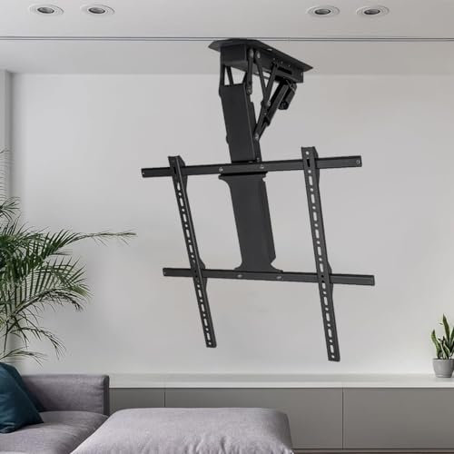 asdchZen Support Mural Électrique pour Téléviseur, avec Télécommande Et Interrupteur, pour Écrans Plats Et Incurvés De 32 À 70 Pouces, Compatible Vesa Max. 600 X 400, Charge Maximale De 88 LB.