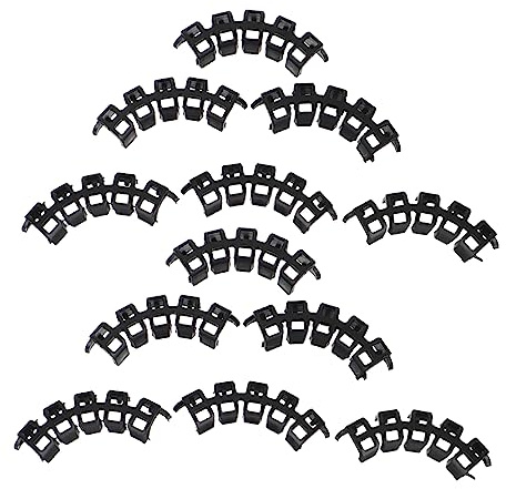 Toddmomy Pinces de Fixation pour Plantes de Jardin Clip de Tige de Tomate Noir 100 Pièces 6 Sections Clips Réutilisables pour Support et Renforcement de Plants de Tomates Jardinage