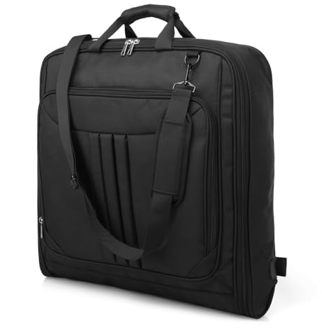 TJHDSF kleidersack,Reisetasche kleidersack,anzugtasche für Herren,Schwar Reisetasche,faltbar handgepäck,2 in 1 Hängekoffer Koffer,anzugtransportbeutel für Business,für Anzug,Kleider,mäntel