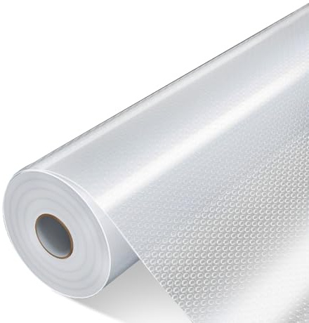 Dwitkul Tappetino per Cassetti, Tappetino Antiscivolo per Cassetto Cucina 45 cm x 600 cm, Rivestimenti per Cassetti Cucina, Carta per Armadi EVA Trasparente