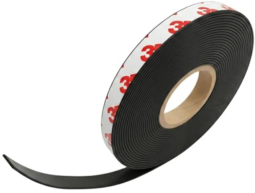 Lumonic 5m Nastro magnetico | 10x1mm | Flessibile, autoadesivo, può essere tagliato a misura, senza bisogno di forare. | Zanzariera, scuola e lavagna