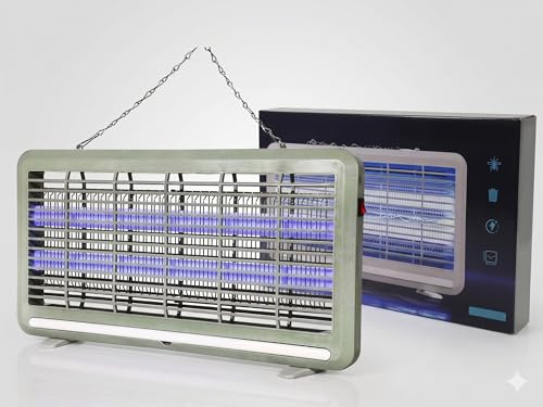 Lemag Zanzariera Elettrica Mosquito Killer 6W – Ø50,5cm H27cm | Lampada UV Anti Zanzare Mosche Insetti | Senza Insetticidi | Silenzioso | Uso Interno Casa Ufficio | Made in Italy