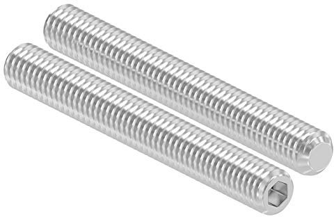 Gewindestift mit Kegelkuppe (flacher Kopf), mit Innensechskant, M6 x 50mm, DIN 913 / ISO 4016, 10er Pack