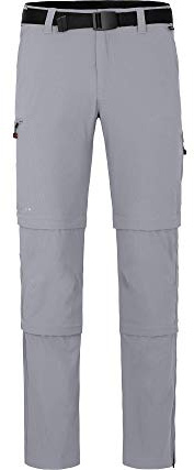Bergson Queensland Doppel Zipp-Off mit T-Zipp | Herren Wanderhose, vielseitig, pflegeleicht, Sleet [905], 102 - Herren