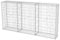Tidyard Gabione-Set Steingabione/Steinkorb Gabionenwand Drahtkorb Gabionenkörbe Sichtschutz 200 x 30 x 100 cm Drahtdurchmesser 3,5 mm Maschen 10 x 5 cm,Verzinkter Stahl