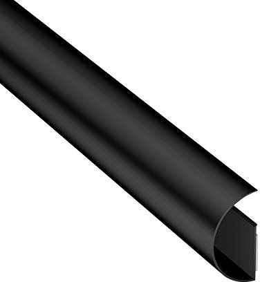 D-Line, Maxi CableTraC, Organizador de cables de TV, Versátil canaleta para cableado, Tapacables - 50 mm (Ancho) x 25 mm (Alto) x 1 m (L) - Negro