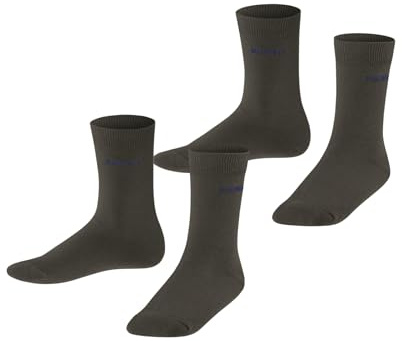 ESPRIT Unisex Kinder Foot Logo 2-Pack Socken atmungsaktive nachhaltige biologische Baumwolle verstärkt strapazierfähig rutschfrei flache Naht druckfreie Fußspitze einfarbig Multipack 2 Paar