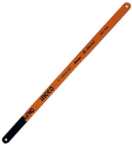Ingco HSBB12246 LAMA PER SEGHETTO A MANO PER FERRO BI-METAL 300 mm 24T Sega Manuale
