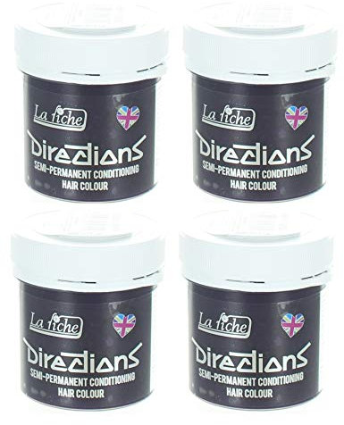 4 x La Riche Directions Semi-Perm Hair Colour Deep Purple 4x 88ml
