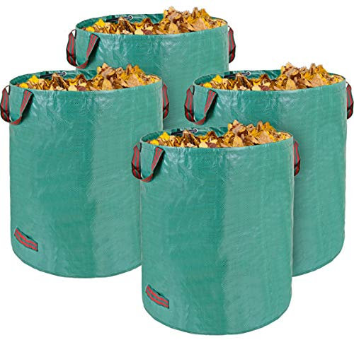 4x 272 Liter Gartensack Gartenabfallsack mit 4 Griffen Laubsack aus robustem Polypropylengewebe (PP) Stärke 150g/m²