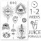 AWAKEN Temporäre Fake Tattoos Juice Tattoo Männer Frauen Arm Brust Aufkleber Wasserdicht Pflanzenbasiert Hält 1–2 Wochen Illuminati Auge der Vorsehung (Design 9)