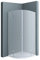 doporro Duschkabine 90x90 viertelkreis Dusche Duschabtrennung inkl. flache-Duschwanne ESG-Sicherheitsglas Satiniert Easy-Clean-Beschichtung Ravenna02VS