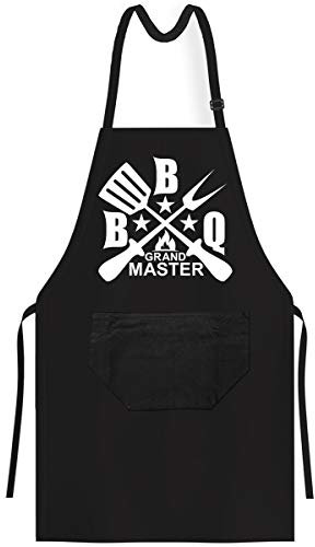 OM3® BBQ-GRAND-MASTER - Grill-Schürze - Grillen - BBQ Küchenschürze für Erwachsene Unisex