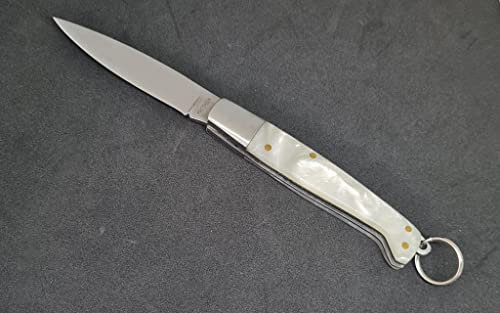 Coltello sardo Coltellino da collezione tipo Pattada portachiavi Sardegna Sardo Manico tipo madreperla tascabile