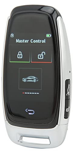 Touch Screen con Chiave LCD Intelligente per Auto, Ingresso Senza Chiave Bluetooth 5.0, È Possibile Cambiare Il Logo Della Chiave Dell'auto a Volontà, Realizzato in Lega di Zinco(D'argento)