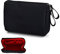 Vesaneae Mini Kosmetiktasche für Handtasche, Kleine Reise Kulturbeutel Kosmetikbeutel mit Fächern, Tragbare Schminktasche Reißverschluss, Makeup Tasche Wasserdichter für Damen Frauen Mädchen (Schwarz)