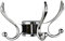 YLWX Manteau Crochets Pivotants Noirs Et Or, Porte-Manteau Mural, Crochet À Manteau Mobile Suspendu Au Mur De La Salle De Bain, Porte-Manteau Triples (Size : Silver)