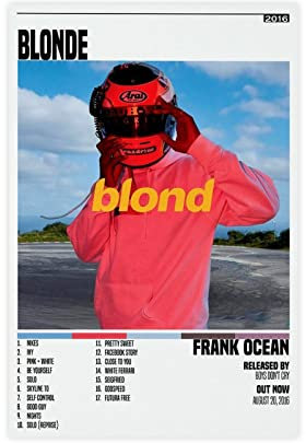 Frank Ocean Poster Blond Album Cover Poster 6 Leinwand Poster Schlafzimmer Dekor Sport Landschaft Büro Zimmer Dekor Geschenk 40 x 60 cm