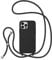 ZTOFERA Crossbody Lanyard Case for iPhone 15 Pro (6.1-Inch), Liquid Silicone Protective Phone Case with Strap Adjustable Neck Cord Necklace Soft Cover, Black